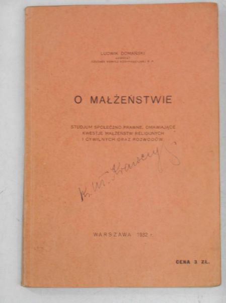 O małżeństwie, 1932 r.