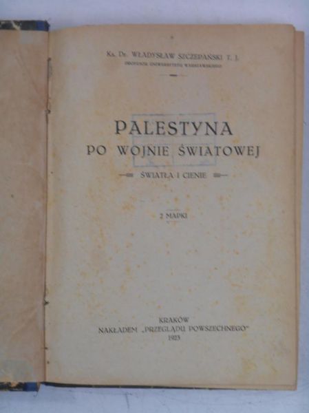 Palestyna po wojnie światowej, 1923 r.