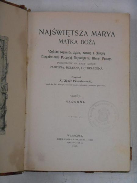 Pruszkowski Józef - Najświętsza Marya Matka Boża, 1906 r.