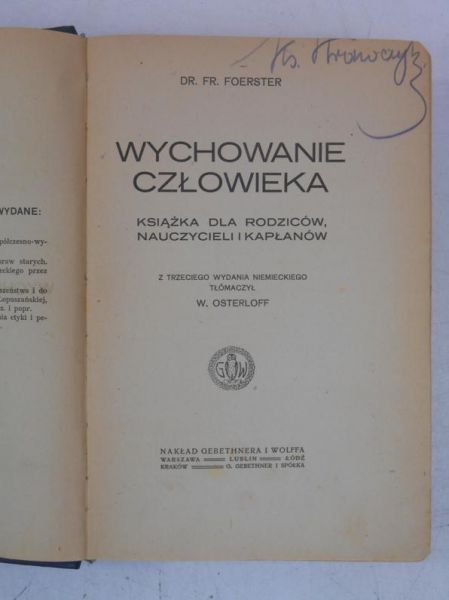 Wychowanie człowieka, ok. 1910 r.