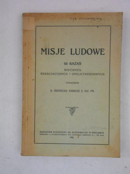 Misje ludowe. 50 kazań, 1930 r.