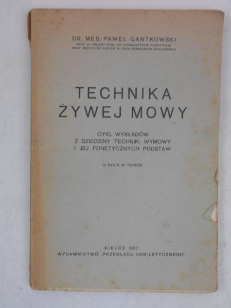 Technika żywej mowy, 1937 r.