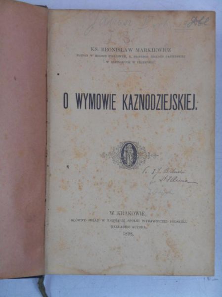 O wymowie kaznodziejskiej, 1898 r.