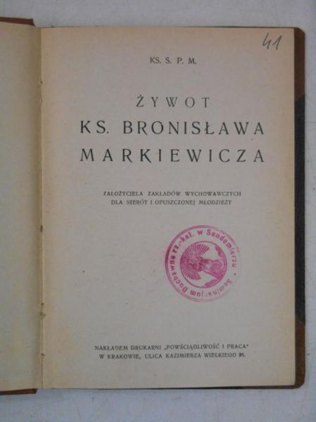 Żywot ks. Bronisława Markiewicza, 1934 r.