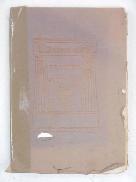 Platona Protagoras, 1923 r.