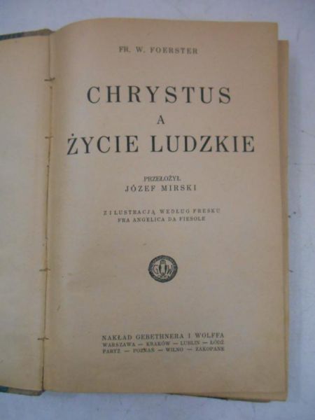 Chrystus a życie ludzkie, 1926 r.