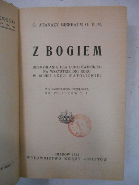 Bierbaum Atanazy - Z Bogiem, 1934 r.