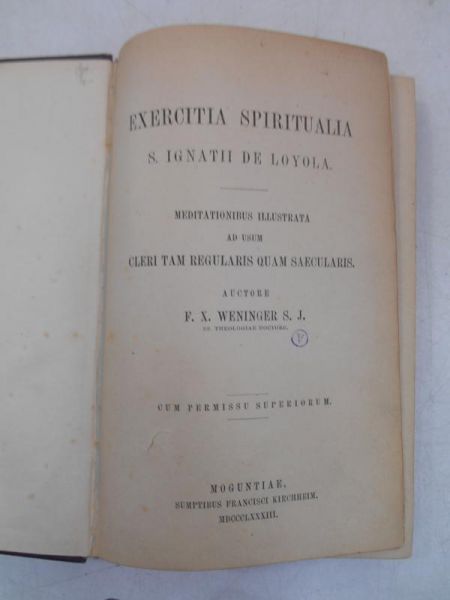 Loyola Ignatii de - Exercitia Spiritualia, 1883 r.