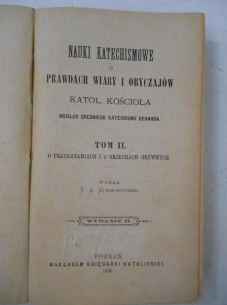 Nauki katechismowe, Tom II, 1886 r.