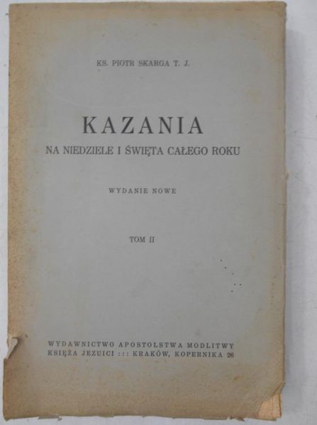 Kazania na niedziele i święta całego roku, ok. 1920  r.