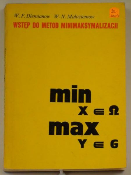 Diemanow,  - Wstęp do metod minimaksymalizacji