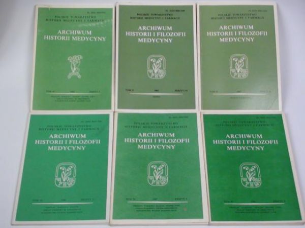 Archiwum Historii Medycyny, 6 numerów