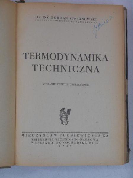 Termodynamika techniczna, 1949 r.