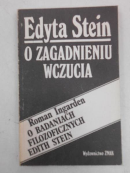 Stein Edyta - O zagadnieniu wczucia