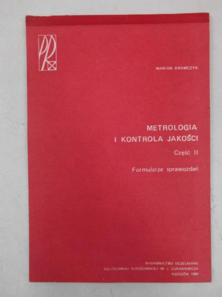 Krawczyk Marian - Metrologia i kontrola jakości, część II