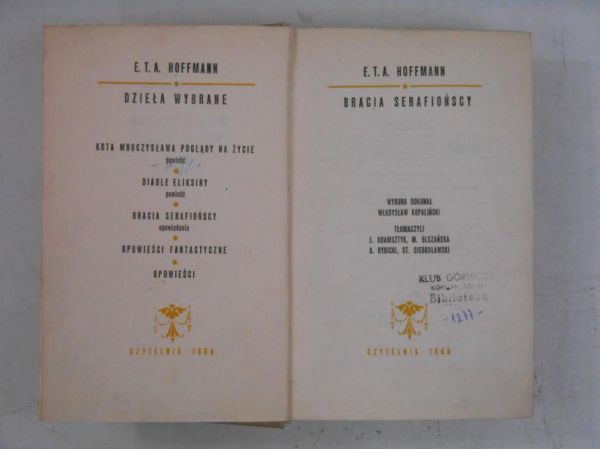 Hoffmann E. T. A. - Bracia Serafiońscy