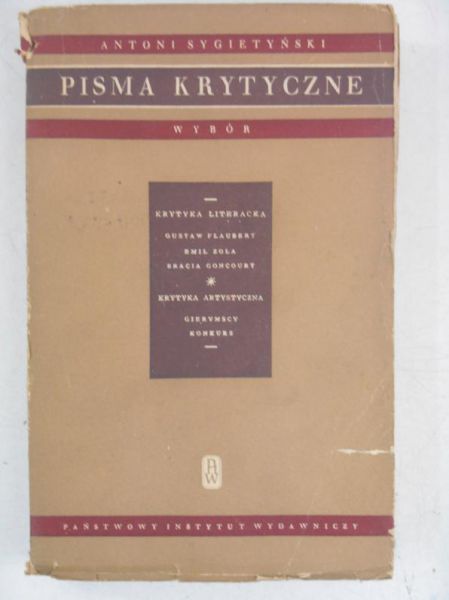 Pisma krytyczne. Wybór