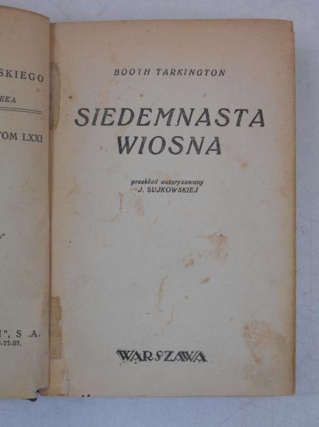 Siedemnasta wiosna, 1937 r.