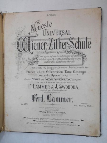 Lammer Ferd. - Wiener-Zither-Schule, nuty, 1893 r