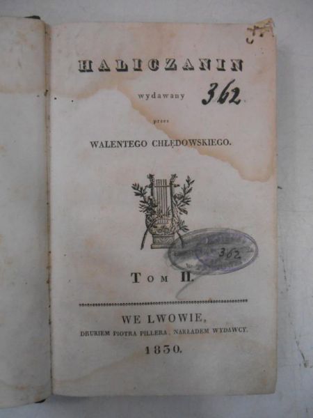 Haliszanin, Tom II, 1830 r.