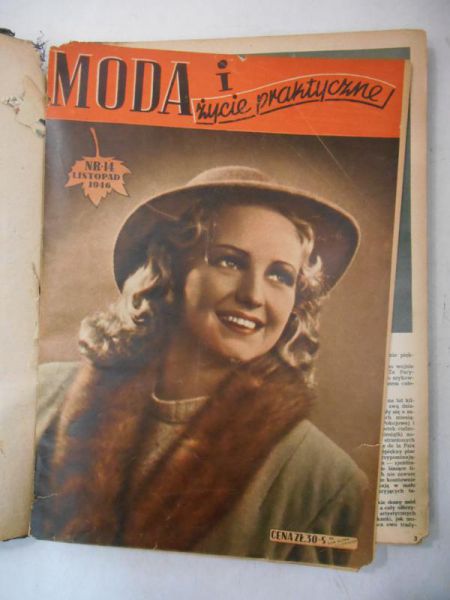 Moda i życie praktyczne, Nr 14 listopad 1946, 1946 r.