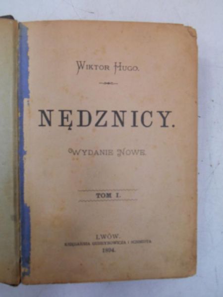 Nędznicy. Wydanie nowe, Tom I, 1894 r.