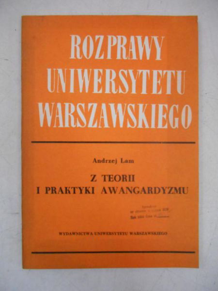 Lam Andrzej - Rozprawy Uniwersytetu Warszawskieg