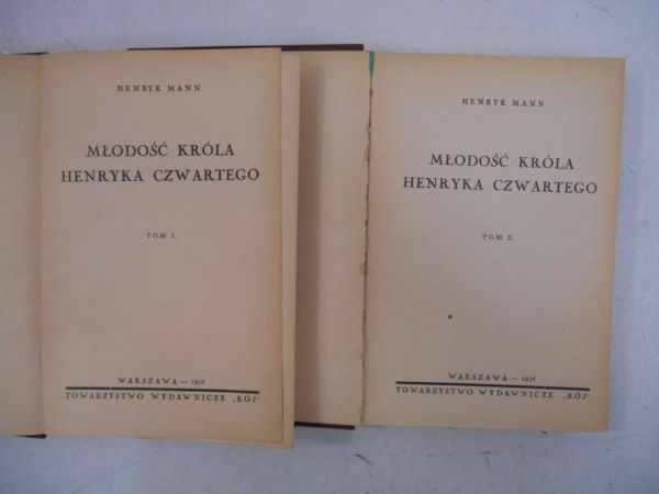 Młodość króla Henryka IV, Tom I-II, 1936 r.