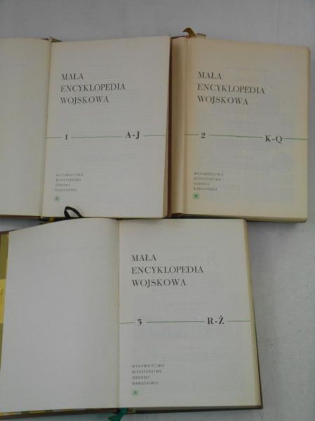 Mała encyklopedia wojskowa, Tomy I-III