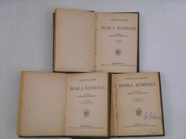 Boska Komedja, Tom I-III, 1925 r.