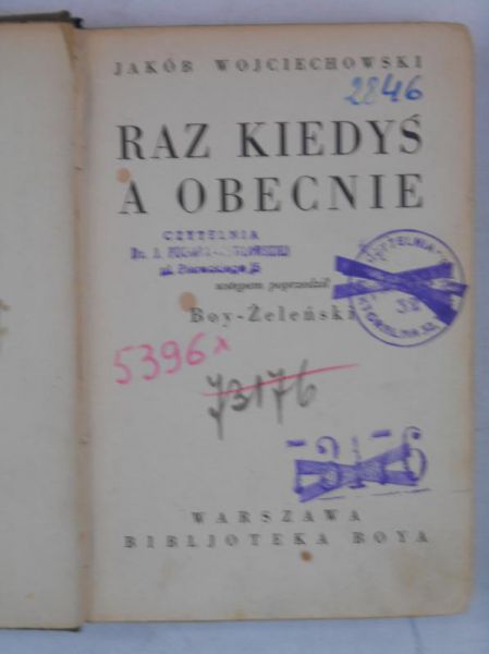 Raz kiedyś a obecnie, 1933 r.