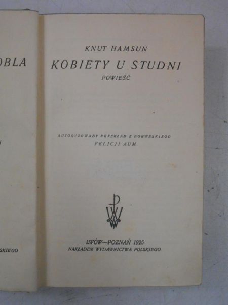 Hamsun Knut - Kobiety u studni, 1925 r.