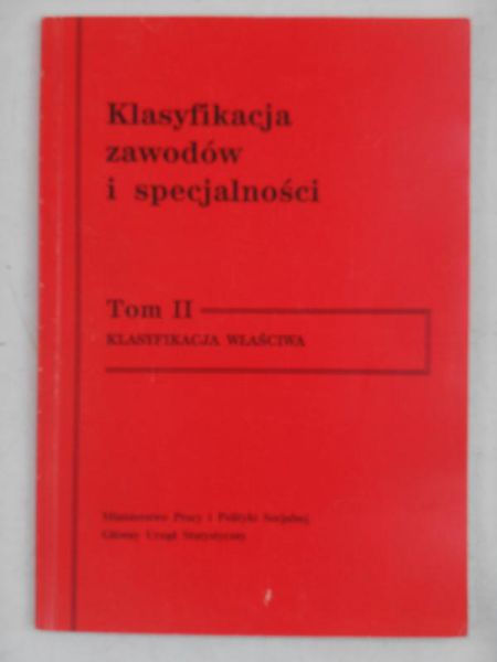 Klasyfikacja zawodów i specialnosci