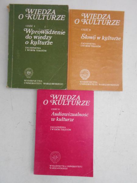 Wiedza o kulturze, Tom I-II i IV