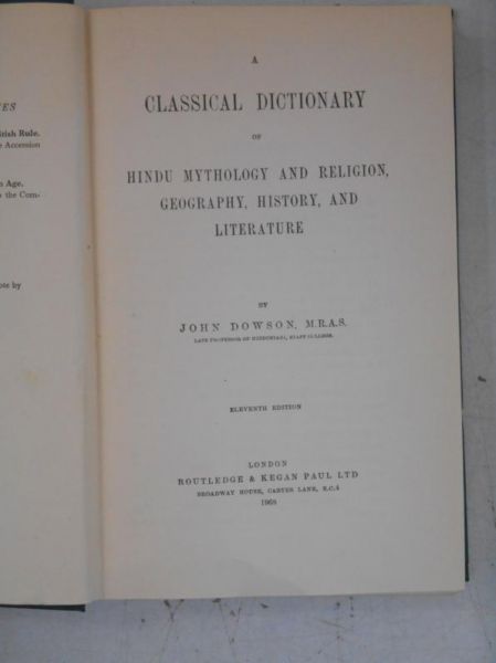 Dawson John - Classical Dictionary of Hindu Mythology