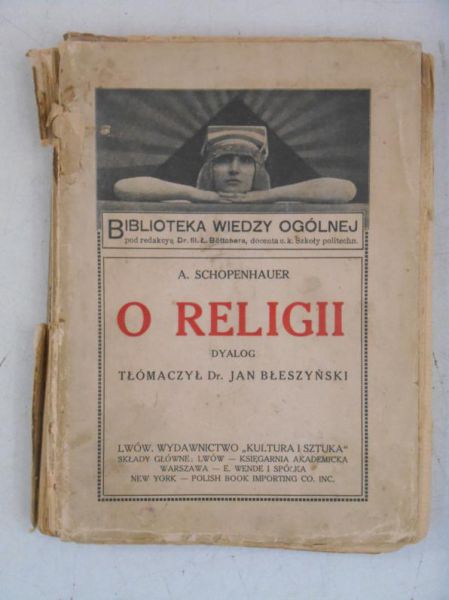 A. Schopenhauer  - O Religii, ok.. 1920 r.