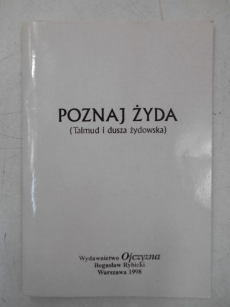 Poznaj żyda, reprint z 1936 r.
