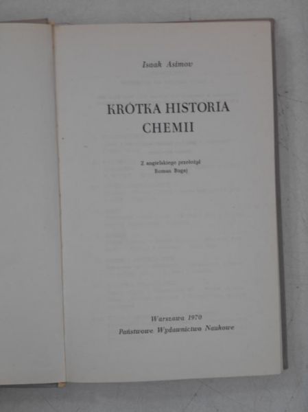 Asimov Isaak - Krótka historia chemii