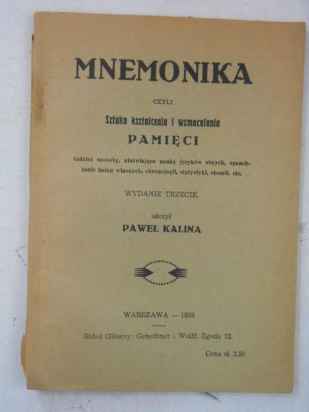 Mnemonika, 1939 r.