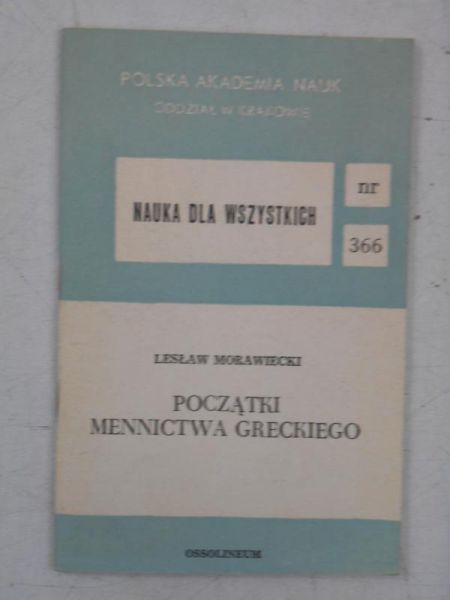 Początki mennictwa greckiego