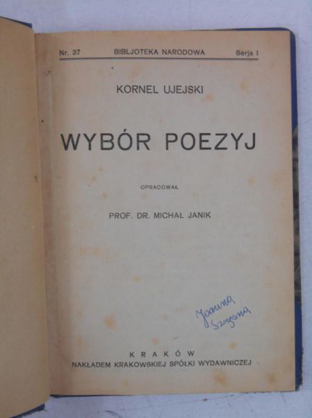 Wybór poezji, ok. 1930 r.