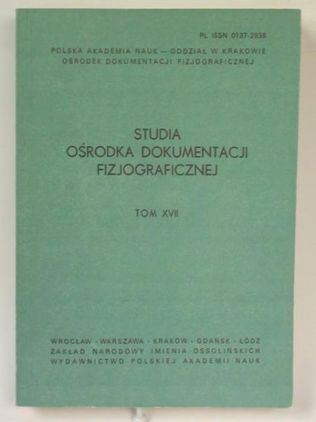 Kleczkowski Antoni S. - Studia Ośrodka Dokumentacji Fizjograficznej