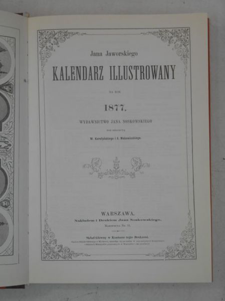 Kalendarz ilustrowany, reprint 1877