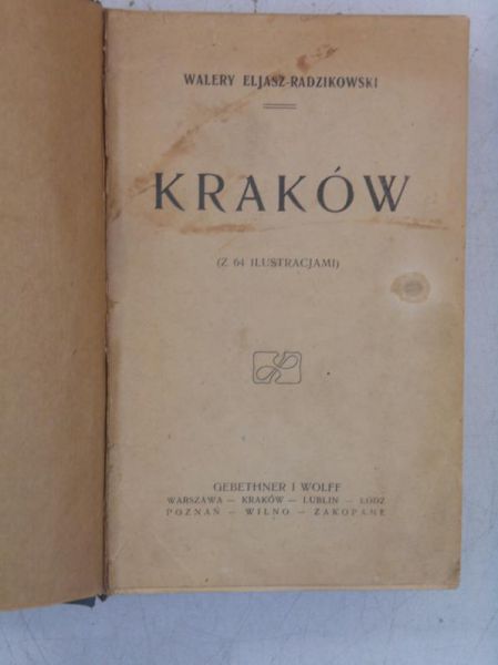 Kraków z 64 ilustracjami, 1922 r.