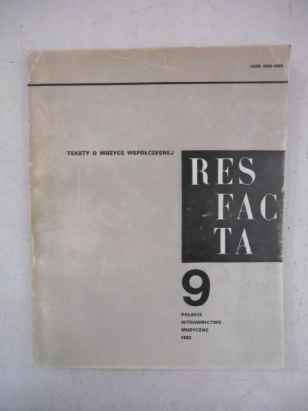 Bristiger Michał (red.) - Res Facta 9