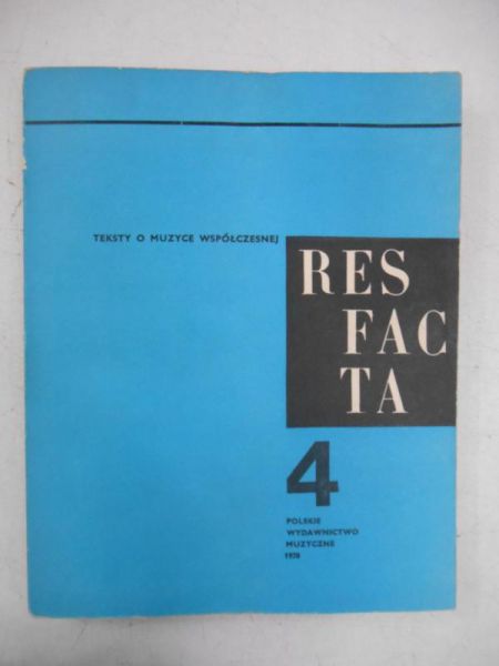 Bristiger Michał (red.) - Res Facta 4