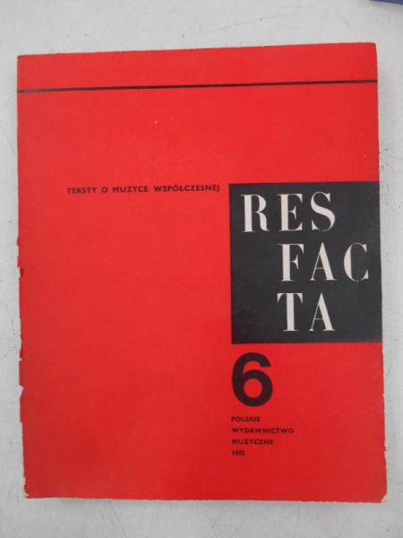Bristiger Michał (red.) - Res Facta 6