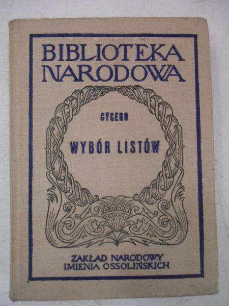 Cycero Marek Tulliusz - Wybór listów, BN