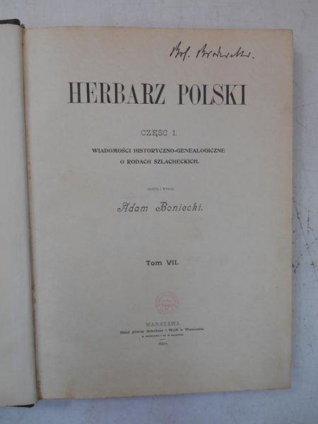 Herbarz Polski, Tom VII, 1904 r.