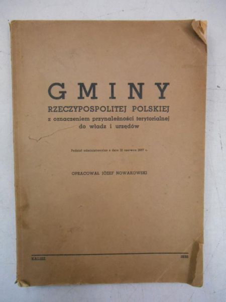 Gminy Rzeczypospolitej Polskiej 1938 r.